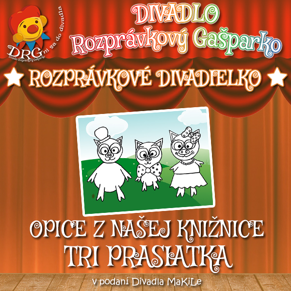 Opice z našej knižnice: Tri prasiatka